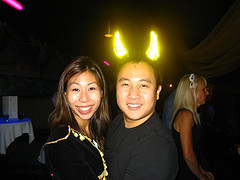 Nina and Alfred with his glowing horns